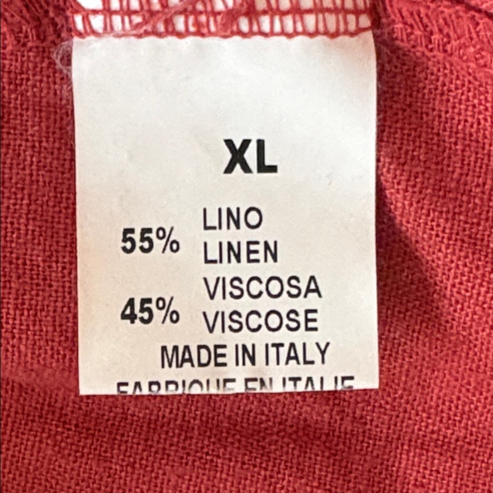 Katrina Cinque Terre Made In Italy Mediterranean Linen Blend Maxi Dress XL - Picture 10 of 11